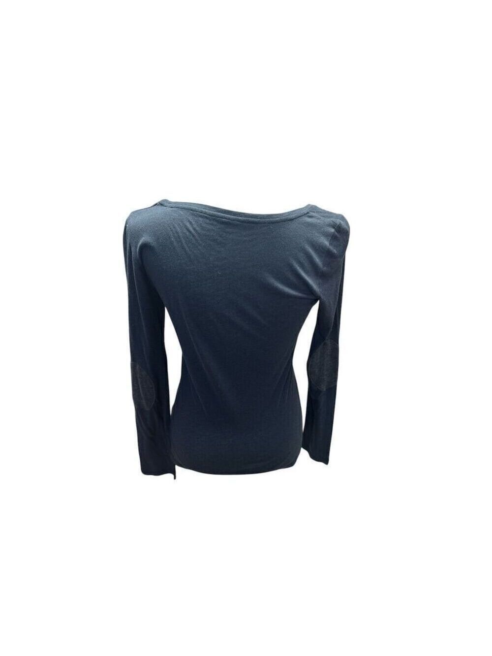 Majestic Filatures Women's Cashmere Cotton Long Sleeve Tee Navy Blue Casual 2/S - Picture 2 of 10